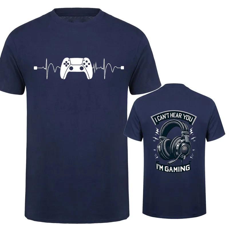 Men TShirts Cant Hear You Im Gaming Funny Video Gamer Humor Joke for Unisex TShirt Video Game Shirt Short Sleeve Tee Top