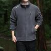 Fuzzy Sherpa Jacket for Men Casual Full Zip Stand Collar Fall Winter Warm Outwear Polar Fleece Jackets Men's Outdoor Hiking Soft Coat With Pockets