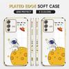 For Honor 90 70 50 X7a X9a P30 Pro P40 Lite Infinix Hot 40i 30i Vivo Y22 Y18 V30 Pro V40 Soft Plated TPU Cartoon Astronaut Phone Casing