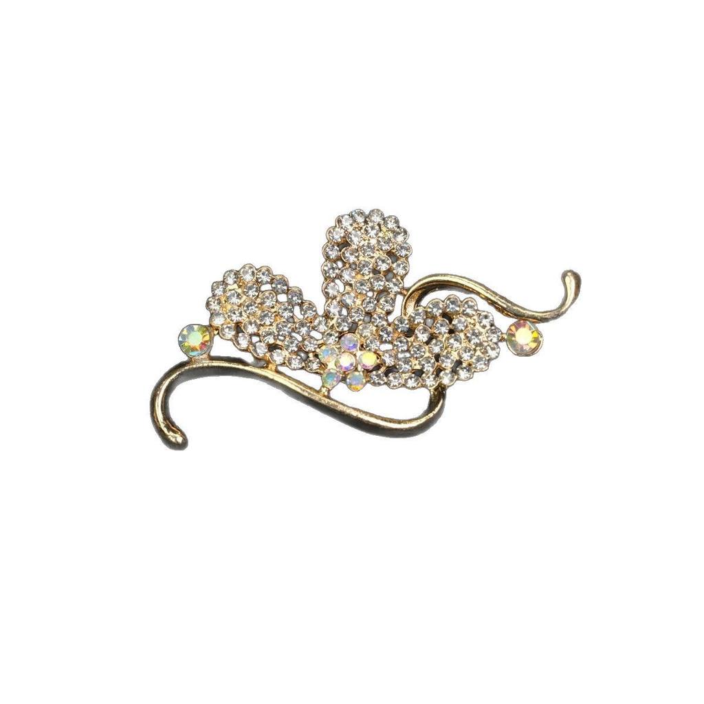 Gold & Diamond Vintage Butterfly Brooch - Versatile Women's Pin Jewelry