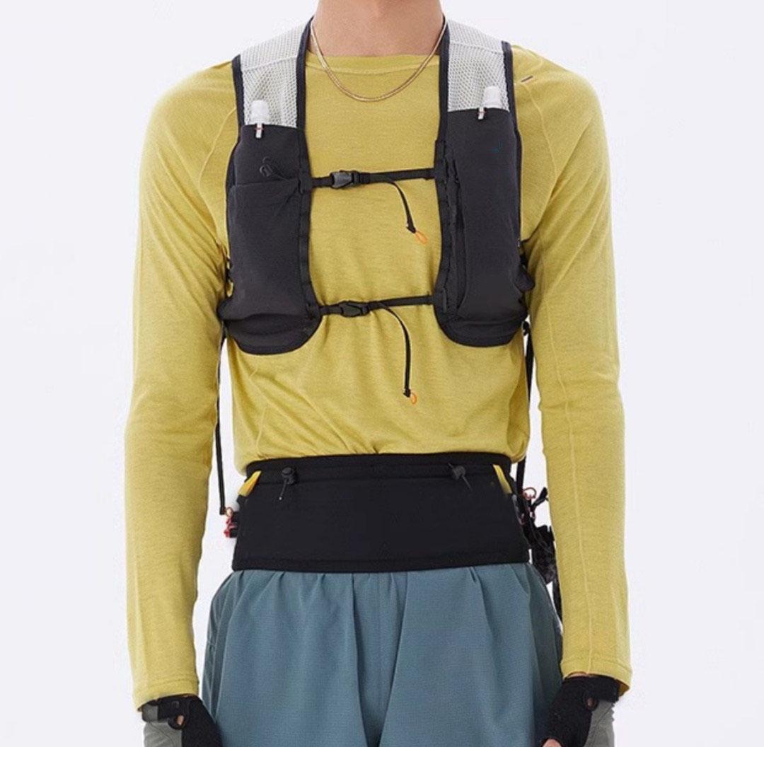American Outdoor Road Running Vest Men s and Women s Multifunctional Hiking Hiking Cross Country Marathon Running Vest чёрный