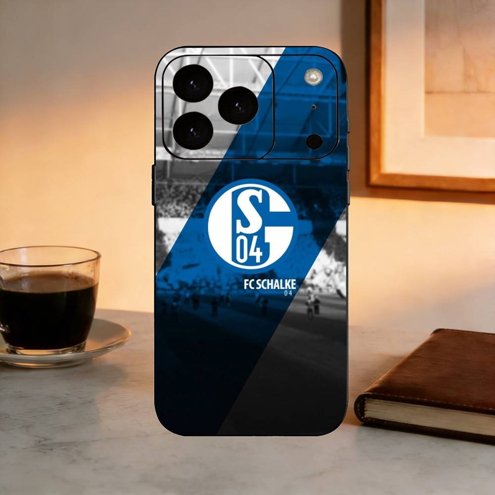 S-Schalke S04  Phone Case For iPhone 17,16,15,14,13,12,11 Plus,Pro Max,XS,Soft Silicone Black Cover