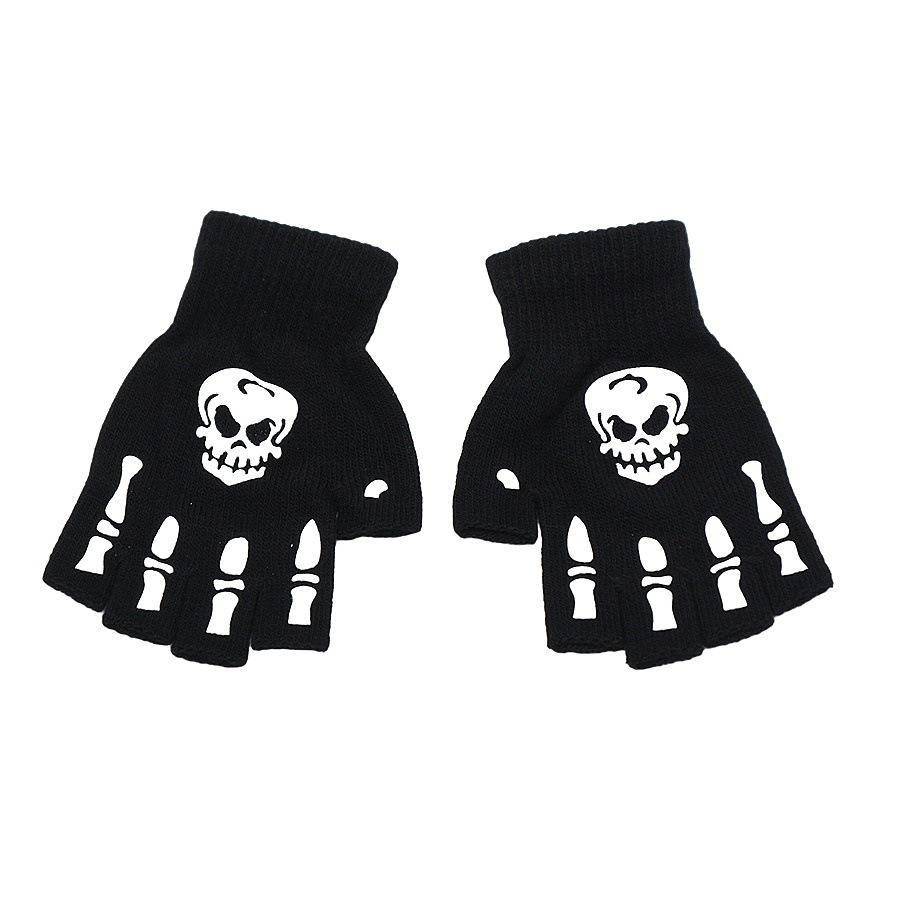 Unisex Pekskärms Halvfingerhandskar - Tunn Modell för Höst- och Vintersporter, Utomhusaktiviteter och Halloween