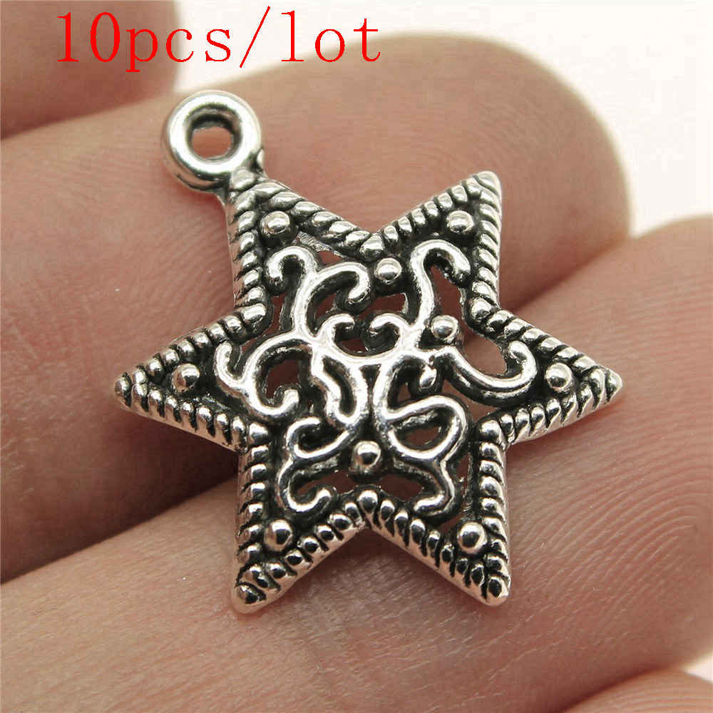 Little Hexagram Charms For Jewelry Making Pendant Diy Crafts Accessories