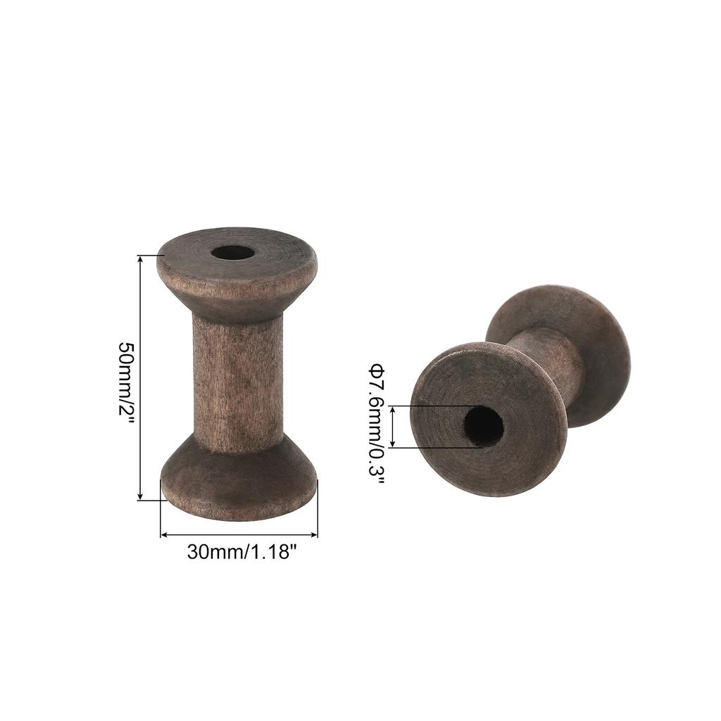 10/20/40pcs Wooden Empty Spools Unfinished Wood Sewing Thread Spool Natural Wire Weaving Bobbins for Crafts Embroidery Tools DIY
