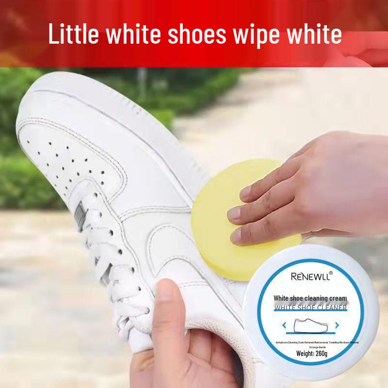 Multi-Functional White Shoe Cleaning Cream: Stain, Yellowing, Oxidation Removal & Whitening