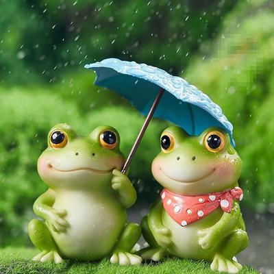 Frog Figurine, Frog Ornament, for Entryway, Interior, Garden, Frog Ornament, Frog Sculpture, Frog Goods, Gift Wrapping, Lucky Charm, Gardening Decorat