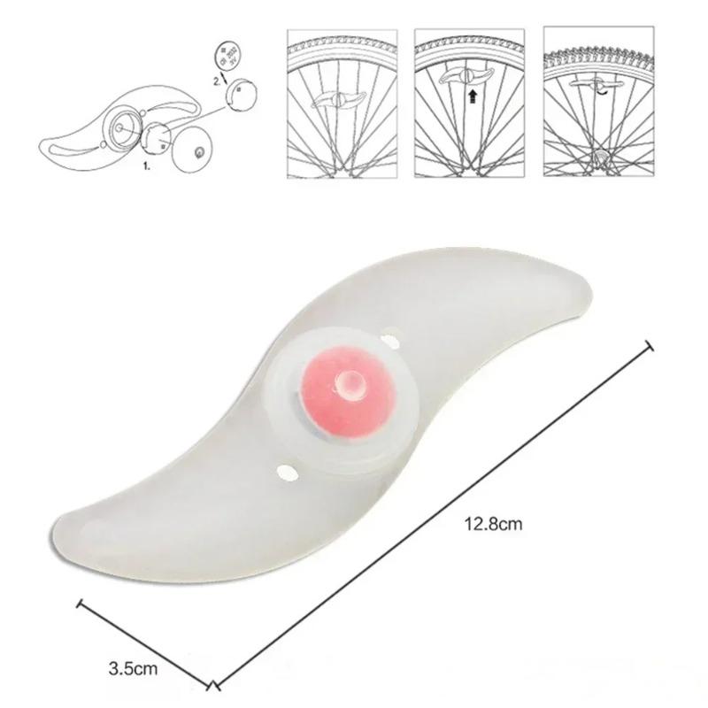 1PC Bike Wheel Spoke Light Tire Lights 3 Mode Wheel Color Spoke Light LED Waterproof Bike Safety Warning Spokes Lamp Bike Decor