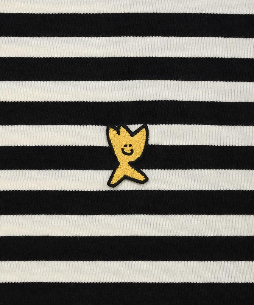 WACKY WILLY Basic Striped Short Sleeve T-Shirt Black