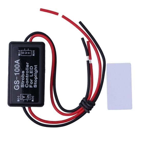 Waterproof Strobe Controller High Brake LED Stop Light Controller for DC12-24V Motor Vehicles