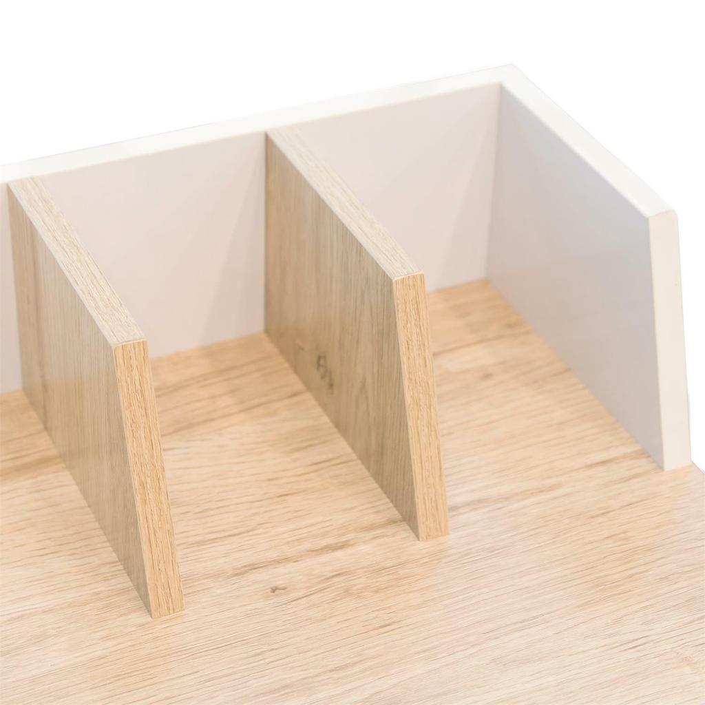 MODERN DESK Brico white loft WITH TWO COMPARTMENTS
