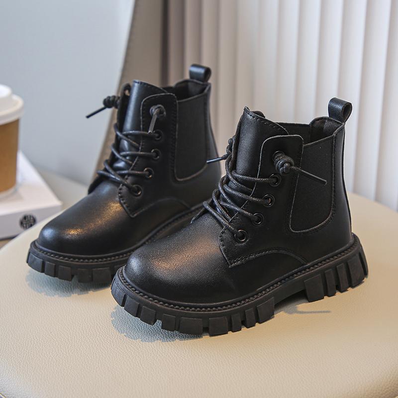 Fashion Girl Boots Winter Simple Casual Child Ankle Boots British Style Breathable Anti Slip Versatile Girl Sports Shoes