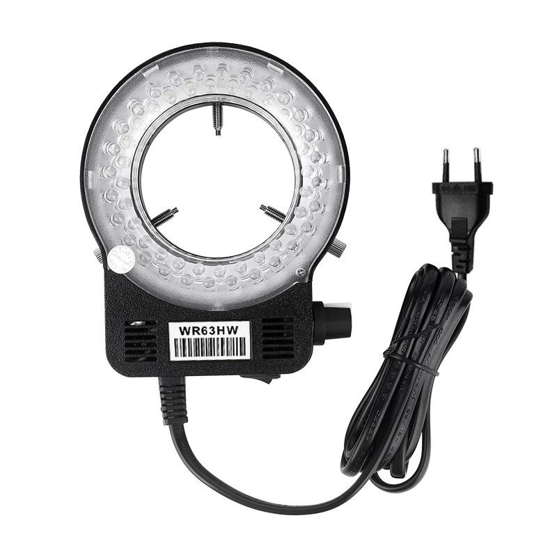 YIZHAN EU/US LED Ring Light Source Illuminator Lamp Industrial Microscope Professional Light 4.5W 6500K Brightness Adjustable