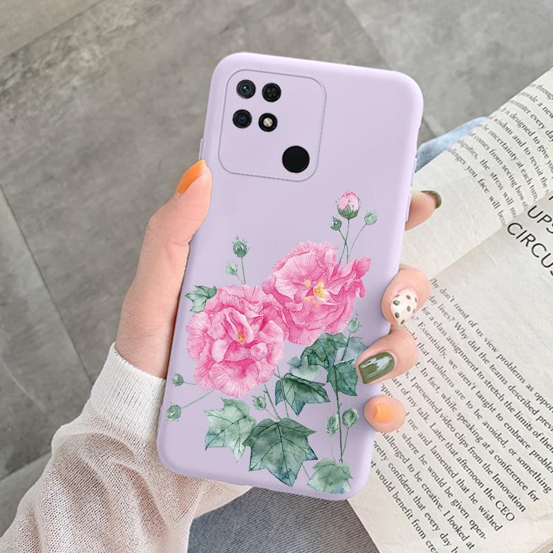 Für Redmi 10C 10 C 10A Hülle Funda Vintage Blumen Blätter Schutzhülle Weiche Capa Für Xiaomi Redmi 10C 13C 14C Bumper Case
