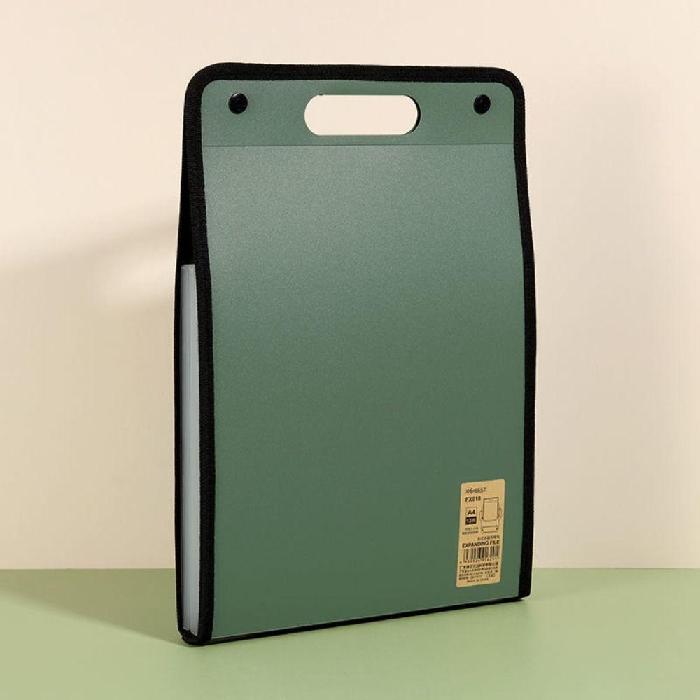 PP Material 13 Pocket File Folders Briefcases A4 File Storage Bag A4 Vertical Folder  Office