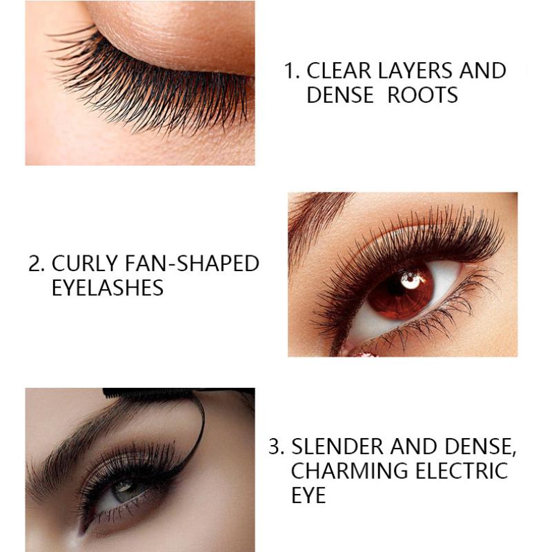 4D Star Lengthening Mascara Non-Smudge Thick Waterproof Long Lasting Definition Mascara