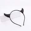 Sequins Halloween Hair Hoop Cloth Cow Horn Hairband Funny   Adult
