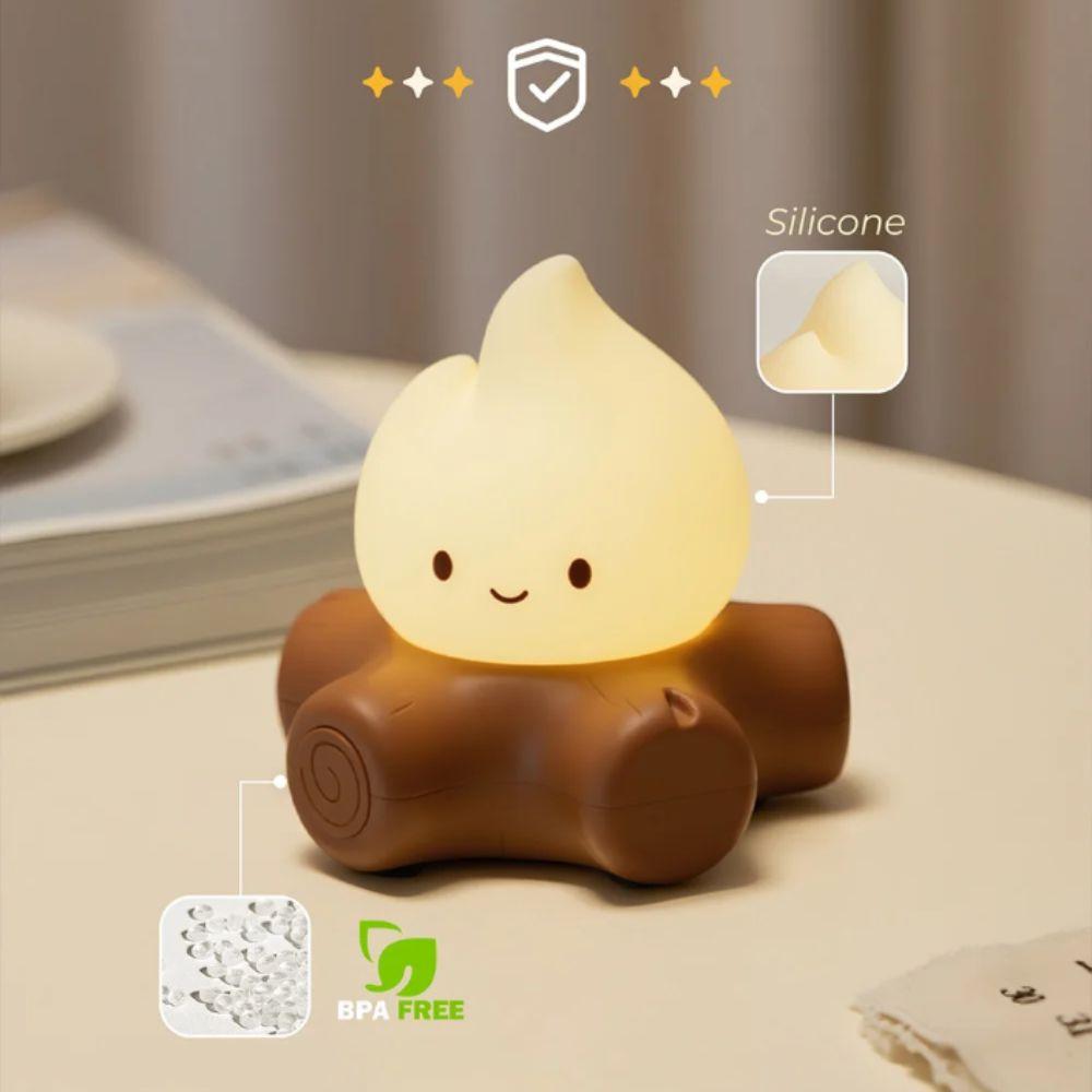 Soft Silicone LED Flameless Candle Dimmable USB Table Lamp Safe Lamp Campfire Night Light  Dimmable