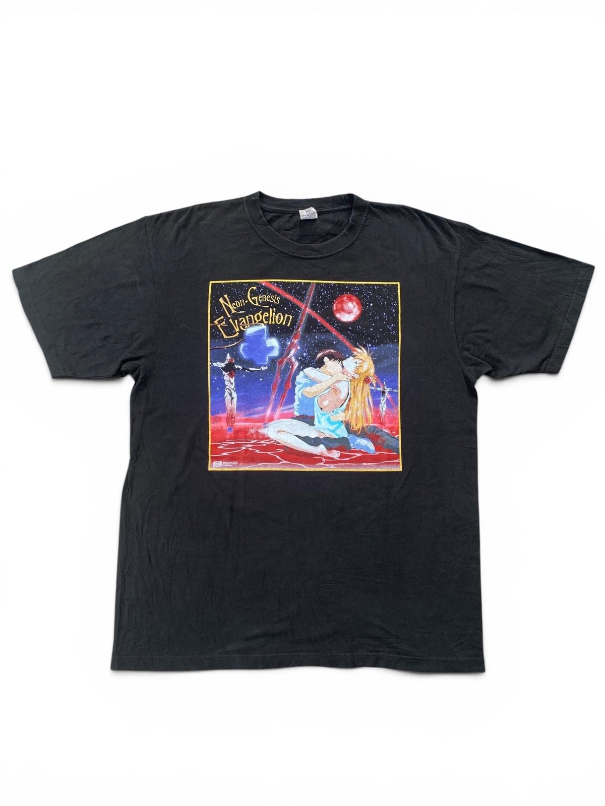Rare Evangelion Bootleg Anime Shirt 2XL Black Graphic Manga Tee L