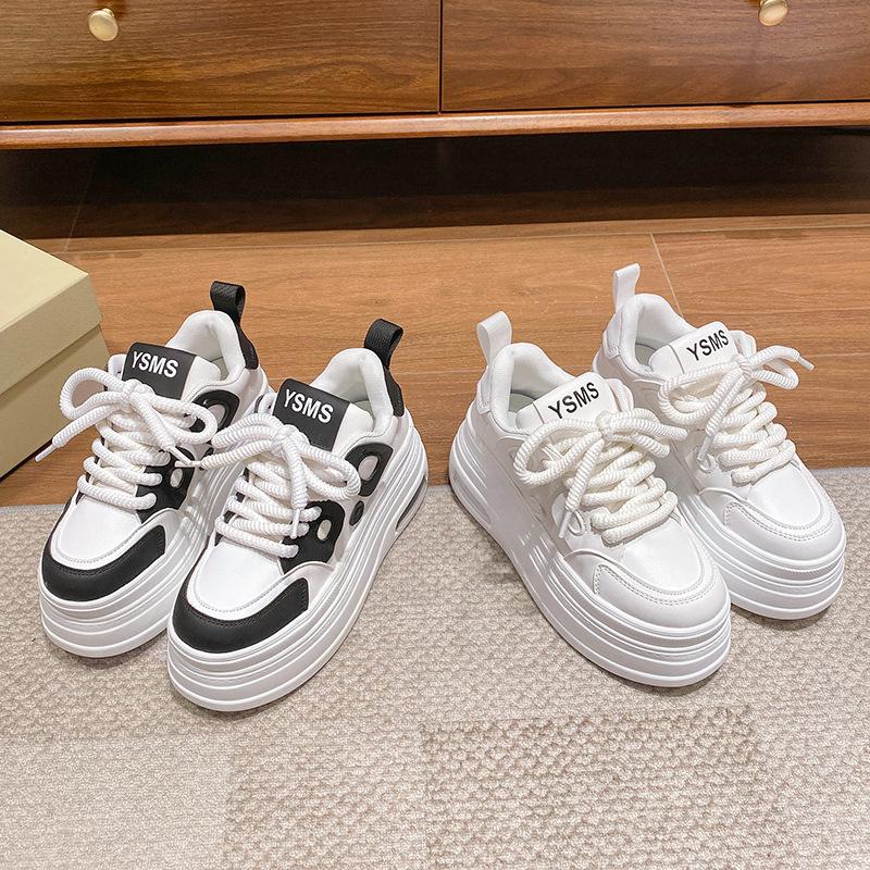 Advanced Sense Small Man Thick Sole Height Increase Small White Shoes Women's 2025 Autumn New Versatile Casual Board Shoes Light Sports Shoes