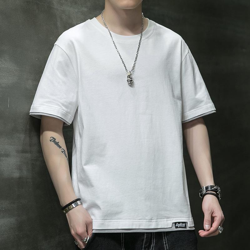 Men's Short Sleeve T-shirt Summer Loose T-shirt Cotton Plus Size T-shirt