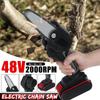 48V 4inches Portable Electric Saw Woodworking Cutting DIY Tool Electric Pruning Saw With 1 Battery Cordless Electric Chain Saw