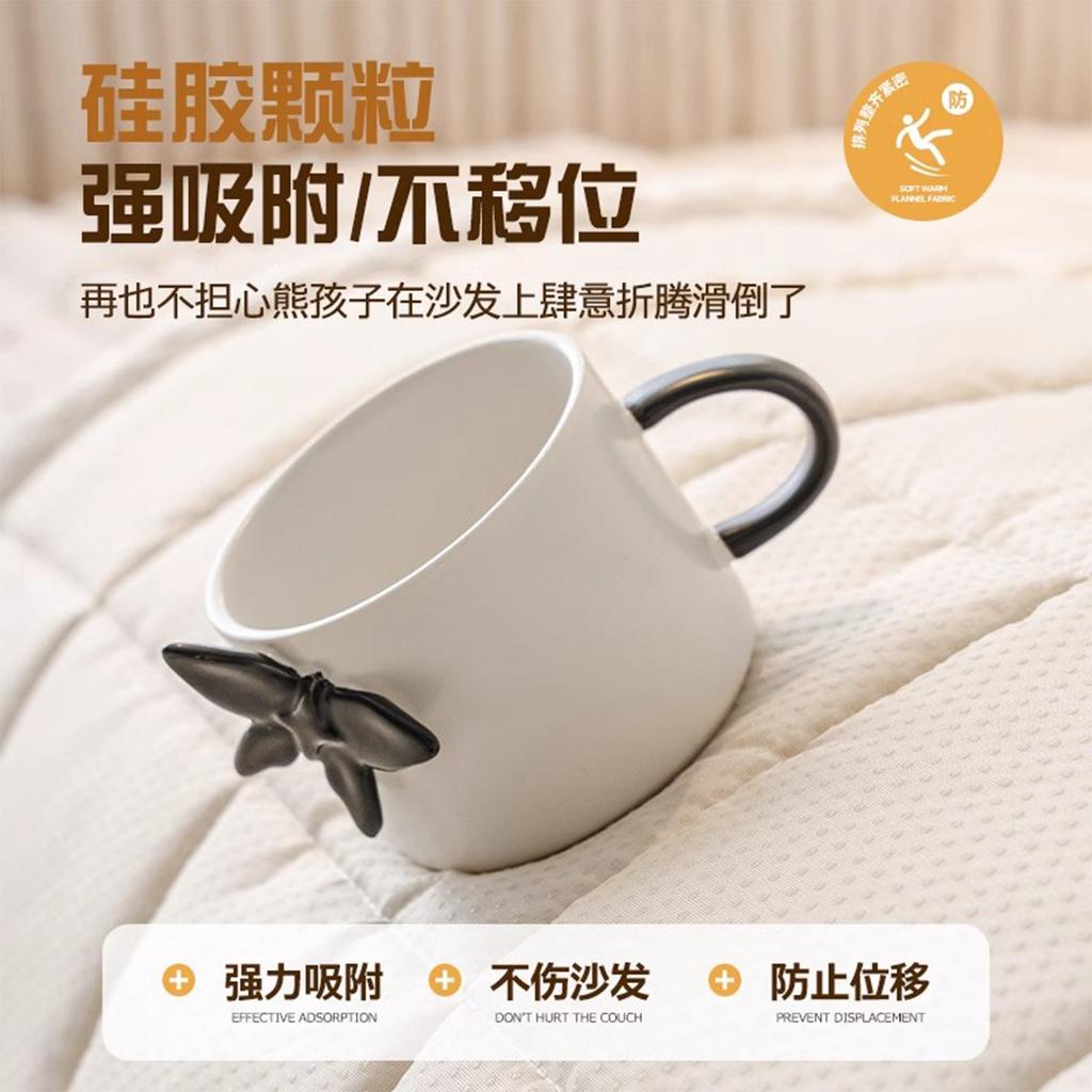 Cream Wind Milk Fleece Sofa Cushion Autumn And Winter Plush Seat Cushion Simple Advanced Sense Non-Slip Cover  New Cover