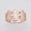 Purple Gold Wide Version Hollow Ring Simple Fashion Personality Temperament Color Gold Plated Rose Gold Ring