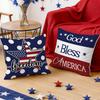 1/4pcs Free American Independence Day Cushions Pillowcase Polyester Cushion Cover Throw Pillow Pillowcover Home Car Sofa Decor