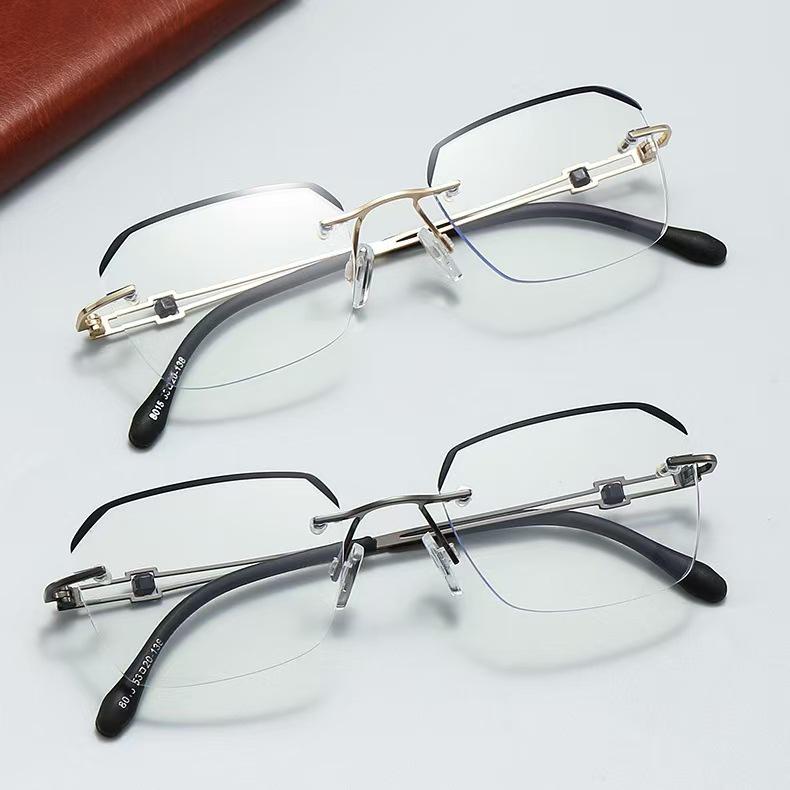 Men's and Women's Retro Ultralight Rimless Anti-Blue Light Reading Glasses