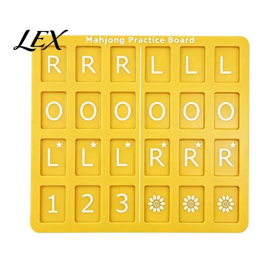 Mahjong Strategy Practice Tool 1/4Pcs 3D Printed Board, Solo Trainer with RLO Charleston Beginner Guide & 24 Slots, American Training Aid for
