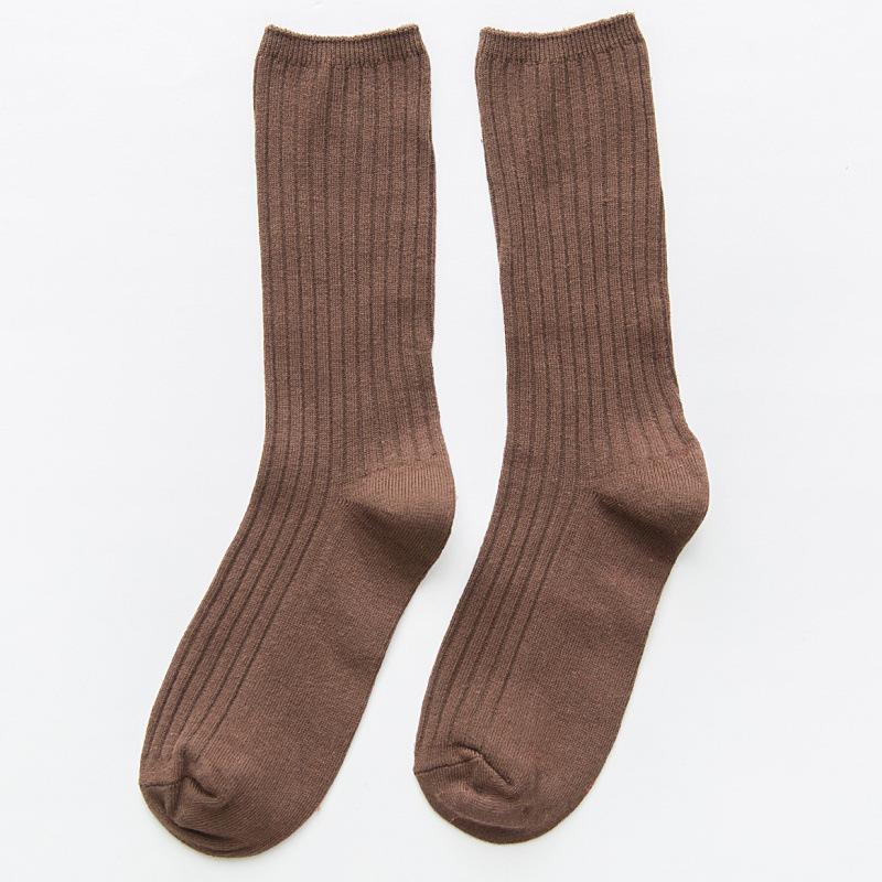 Women's Spring and Autumn New Solid Color Fashion All Match In The Tube Pile Socks