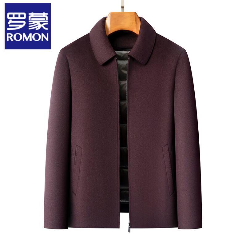 Lomon Men s Thickened Wool Blend Winter Jacket with Down Liner XL