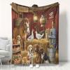 Farm Animal Print Blanket , Warm and Comfortable Throw Blanket Sofa Bed Sofa Camping Trip, the Best Gift.