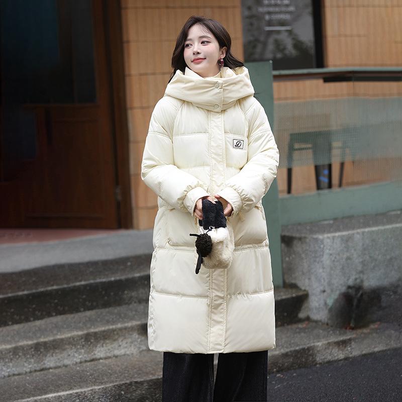 In Winter, The New Long Korean Version of Loose Down Cotton-padded Clothes Is Long and Thick Over The Knees.