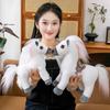Long Mane Standing Foal Plush Doll Saddle Cartoon Horse Stuffed Toy Pony Plush Toys  Kids Gift