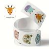 500pcs/roll Cute Cartoon Animal Head Self-Adhesive Stickers Teacher Rewards Office Gift Box Packaging DIY Decoration PVC Sticker
