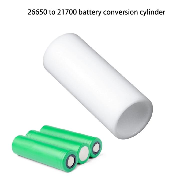 Battery Conversion Adapter Sleeve for 21700 To 26650 Cylindrical Battery Holder Case Conversion Converter Tube White