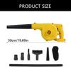 2 In 1 Cordless Electric Air Blower Vacuum Cleannig Blower Blowing & Suction Collector For 18V 18650 Battery