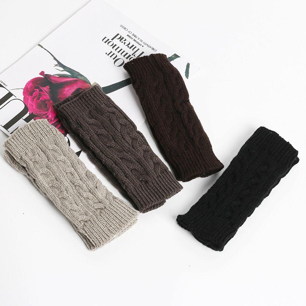 Winter Gloves Twists Gloves Wool Gloves Fashion Half Finger Gloves  Outdoor