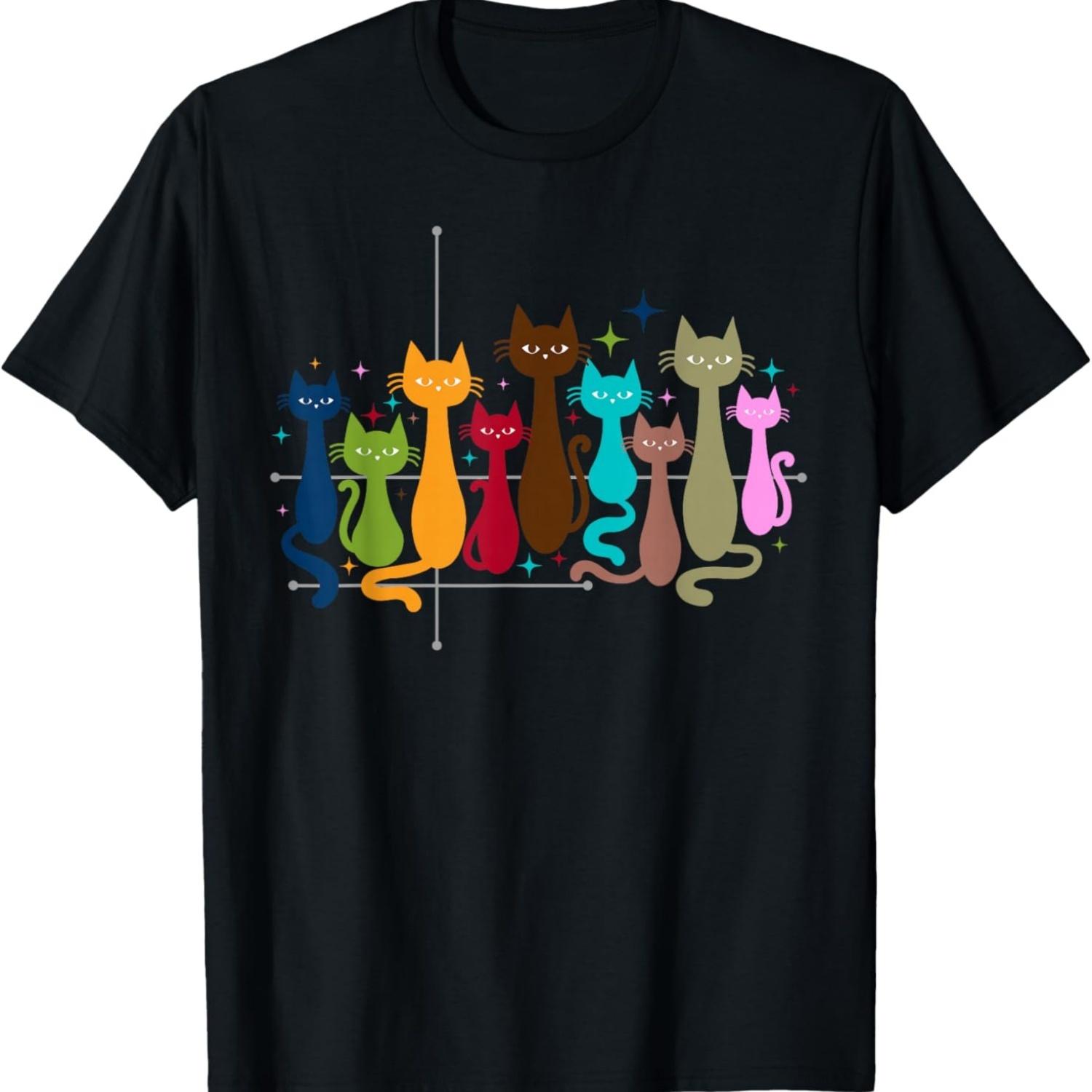 Классическое искусство Любитель котят Винтажное произведение искусства Милый кот Футболка S чёрный