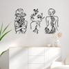 Explosive Style Metal Wall Art: Woman Silhouette In Wrought Iron