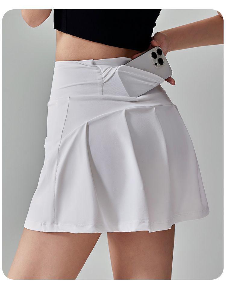 Women's Dopamine Summer Sports Set: Quick-Drying Vest & Anti-Exposure Skirt for Badminton, Tennis, and Running