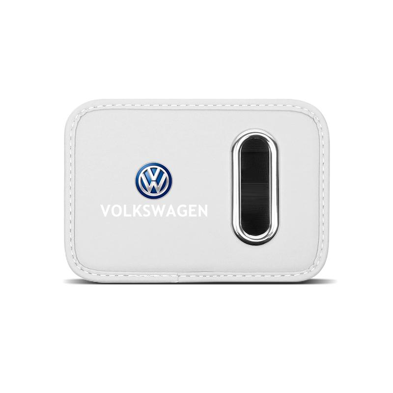 Car Soft Leather Tissue Box Multi Functional Car Door Storage Box Accessories For VW Golf T‑Roc Tiguan Polo Passat T‑Cross MK7 Gj8