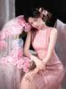 Retro Pink Qipao Photo Studio Clothing – Chinese Style