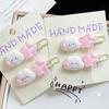 Pink Star Cloud Bobby Pin - Cute Jelly Five-Pointed Star Hair Clip for Students