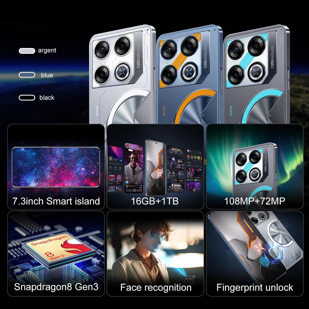 GT20 5G Smartphone: Cross-border, Super Large Screen, 16GB+1TB, Android