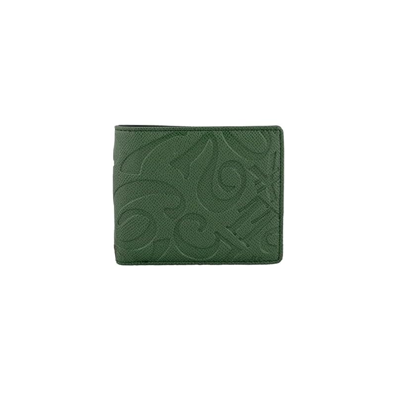 

[Frank Miura] wallet bifold wallet folding wallet men s ladies big money good luck money luck miracle wallet (embossed green)