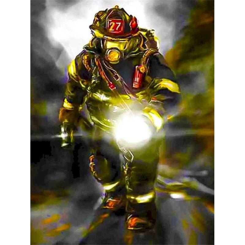 Pictură cu diamante 5D Poster pompier Broderie cu diamant Mozaic Hobby-uri creative Artizanat Decorare acasă