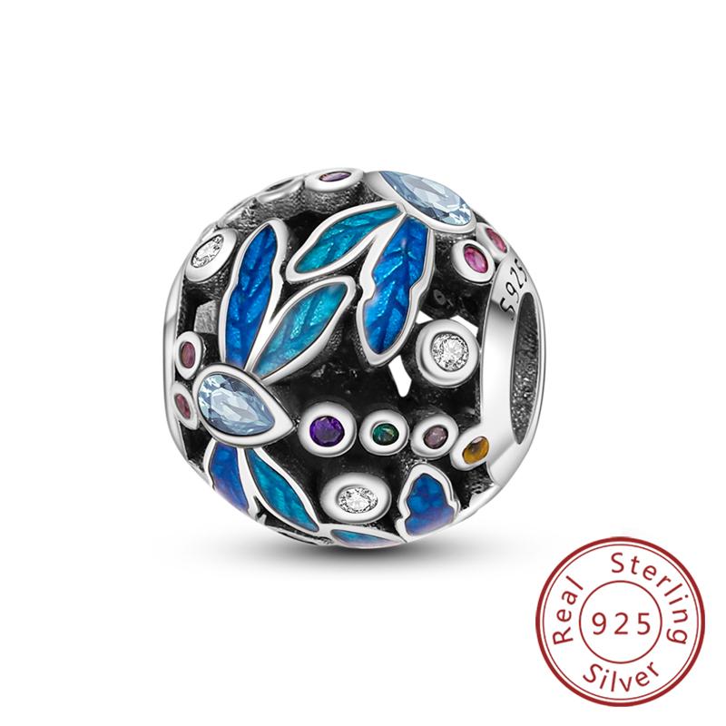 Original Charms Beads Pendan Copper Firefly Bee Butterfly Hummingbird Charm For Bracelets Charm Women Jewelry Gift